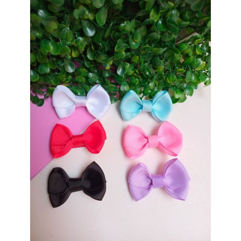 Kit com 6 Laço de Cabelo/Laço para bebê/laço na Presilha/mini Lacinho para Bebê