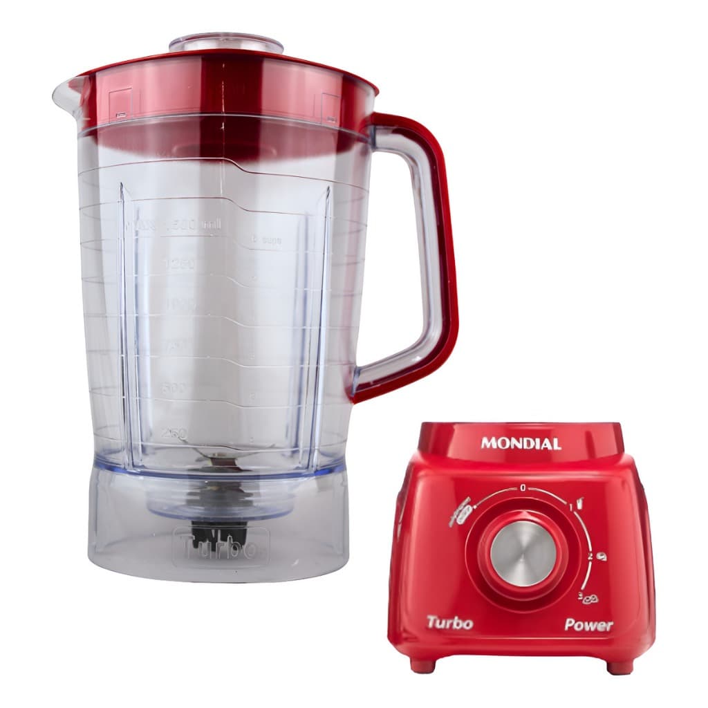Copo De Liquidificador Compatível Mondial L-850 L-900w Cristal Vermelho