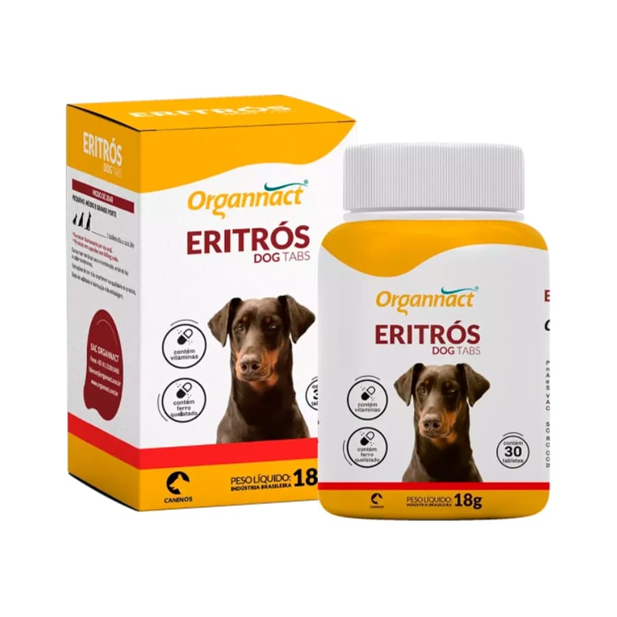 Eritrós Dog Tabs 18g 30 Comprimidos - Organnact