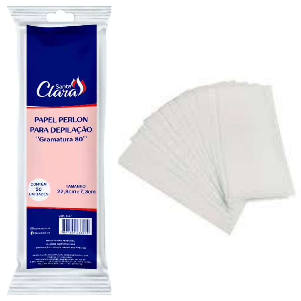 Papel Para Depilação Perlon 80gr Tnt C/100 Unidades - Escolha a Quantidade