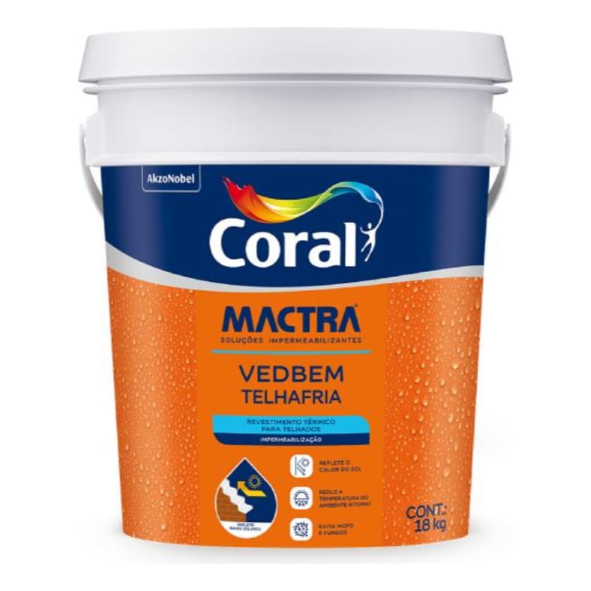 Coral  Mactra Vedbem Telhafria Revestimento Termico Para Telhas 18kg