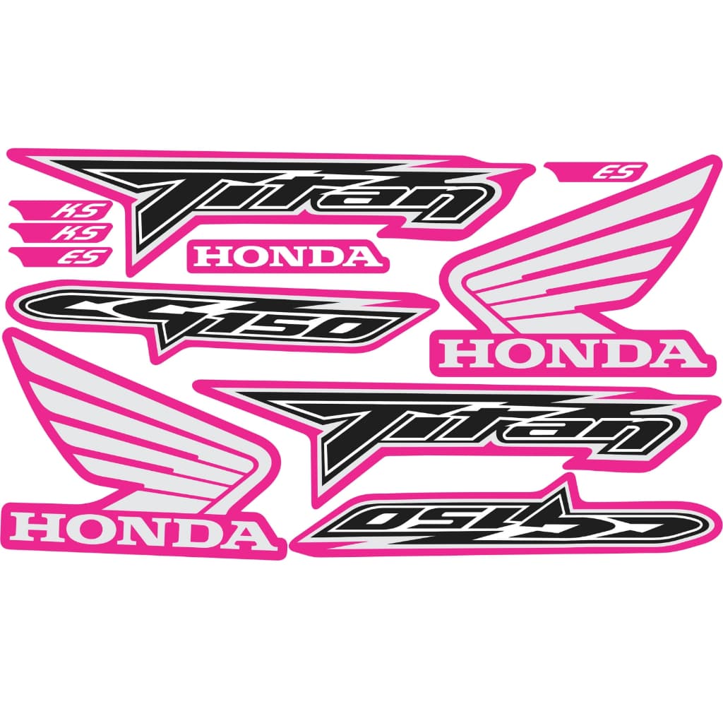 Kit Adesivo Refletivo CG Honda Titan 150 ES / KS ROSA Premium