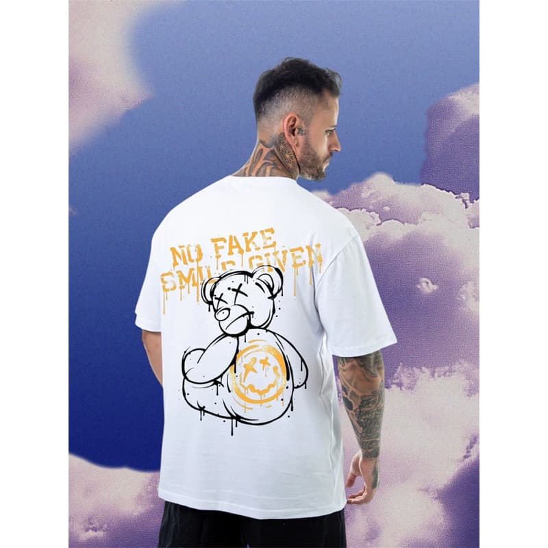 Camisetão Oversized Unissex Masculino Camiseta Algodão Estampada Gym Academia Treino Branca Streetwear