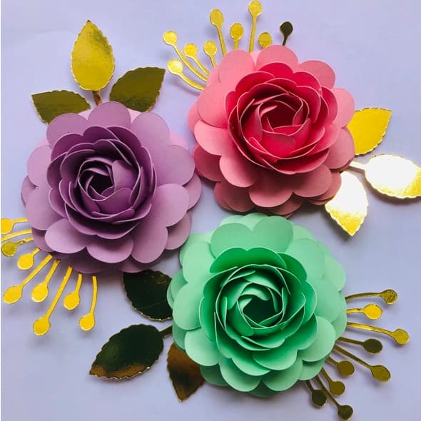 FLORES PARA TOPO DE BOLO - ROSAS TOPO DE BOLO - DECORAÇÃO EM PAPEL - FLOR