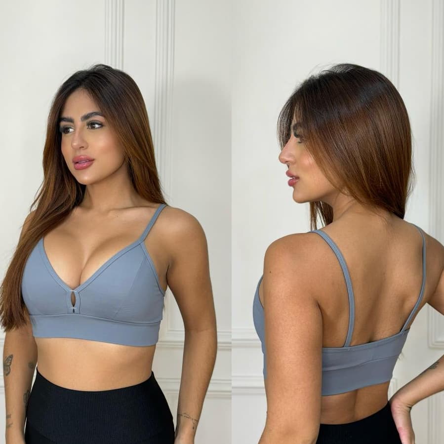Kit com 3 Top Alcinhas Poliamida Premium Croped Fitness Casual Proteção UV50 Topper Alta Sustentação
