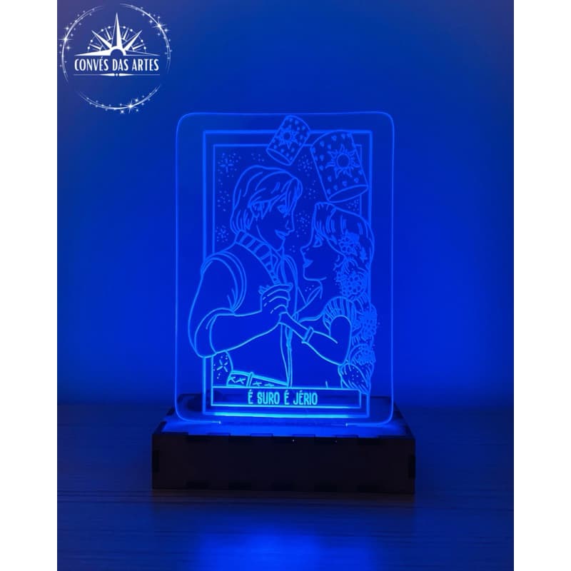 Luminaria Enrolados/Rapunzel/Teatro/Luz/Led/Decor/Princesa/Encanto/Namorados