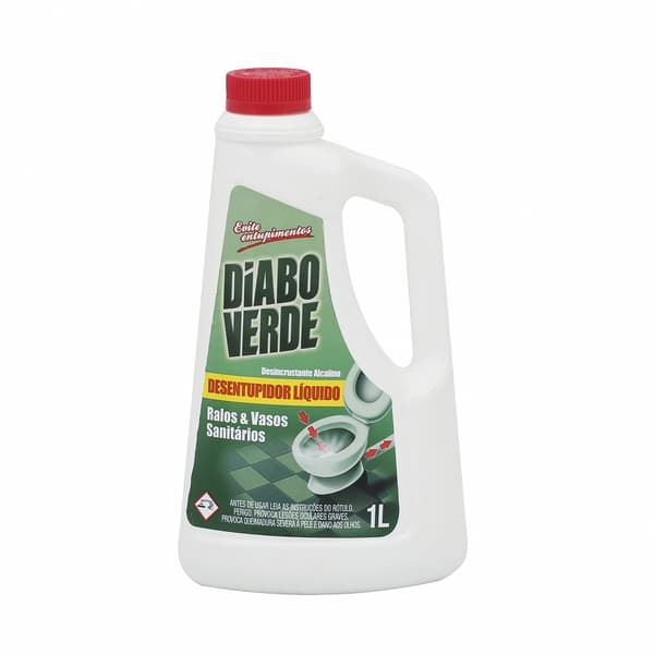 Desentupidor Pias e Sanitário Diabo verde 1L Nobel