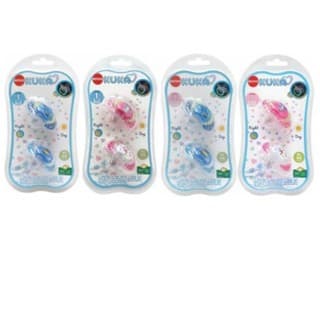 Kit Com 2 Chupetas Lumina Night & Day Em Silicone Tam. 1De 0-6 Meses/ Tam. 2 De 6+ Meses Da Kuka