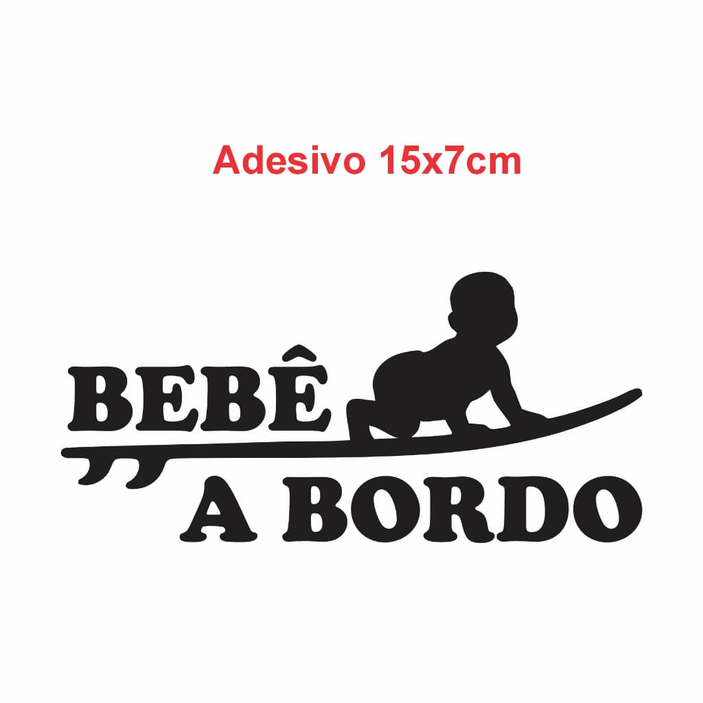 Adesivo Bebe a bordo surf surfista prancha