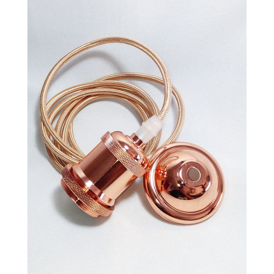 Luminaria Pendente Rose Gold Retro SEM Lampada 1M