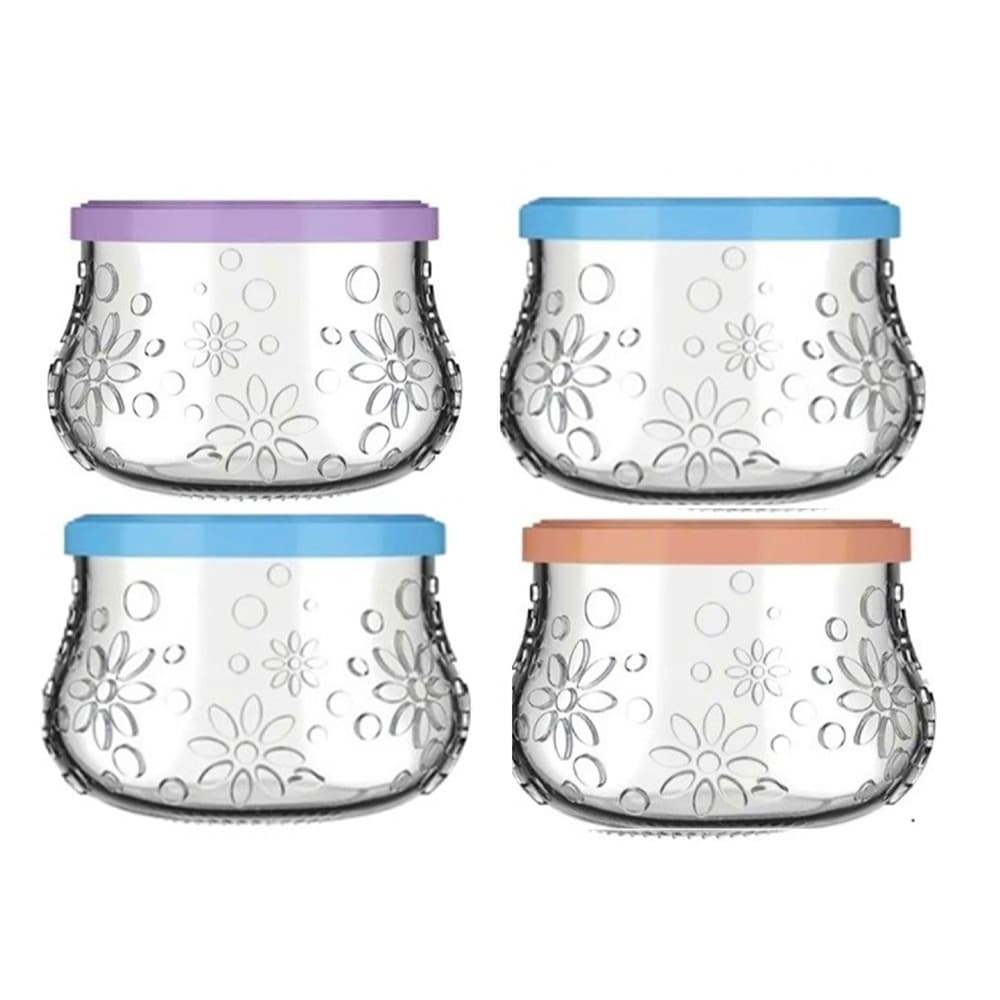 Pote tigela Nature 200ml vidro Nadir, com tampa.