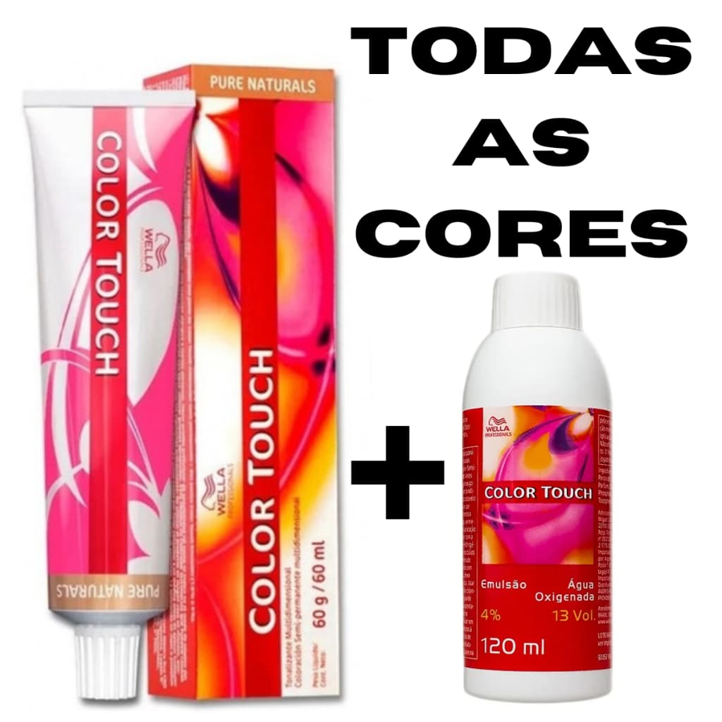 Kit Tonalizante Color Touch +Emulsão 120ml 13Vol. Wella Professionals