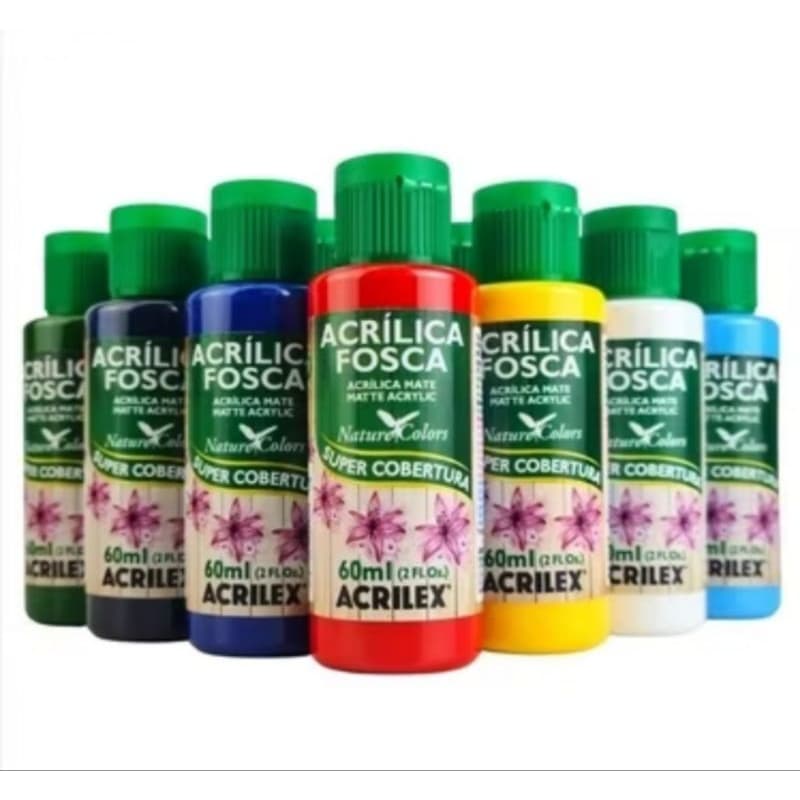 Kit 5 tintas Acrílicas 60ml Nature Colors Acrilex