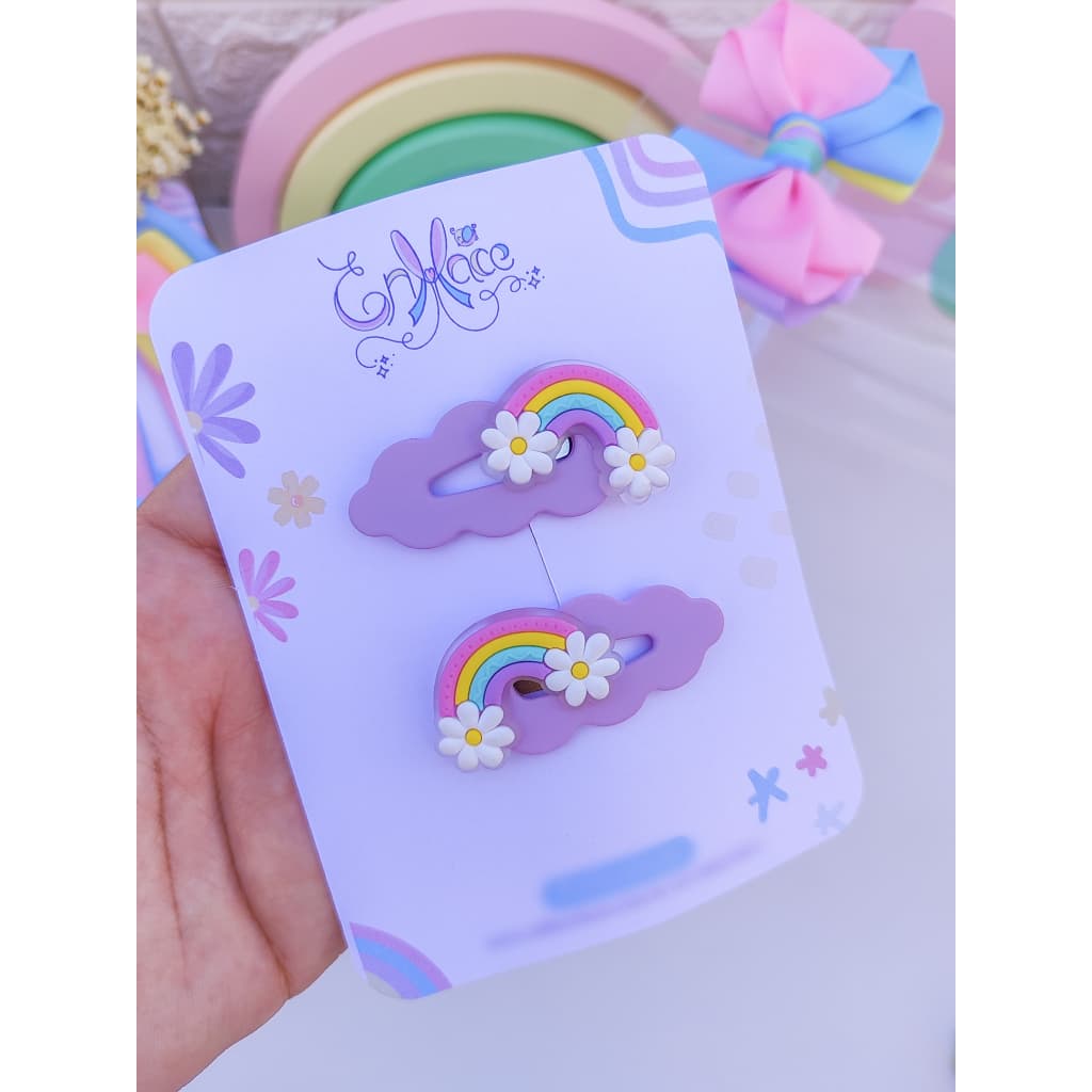 Tic tac arco íris presilha cabelo acessórios de cabelo infantil menina