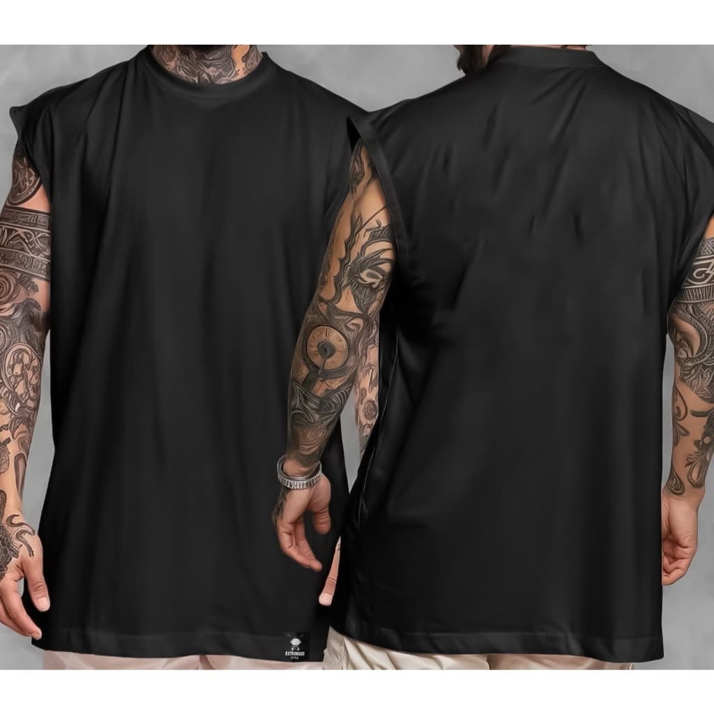 Camiseta Oversized Streetwear com Gola Redonda