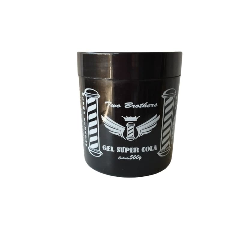 Gel Super Cola 500g Anti Frizz Efeito Molhado Sem álcool Para Modelar e Fixar Cabelo Two Brothers Profissional