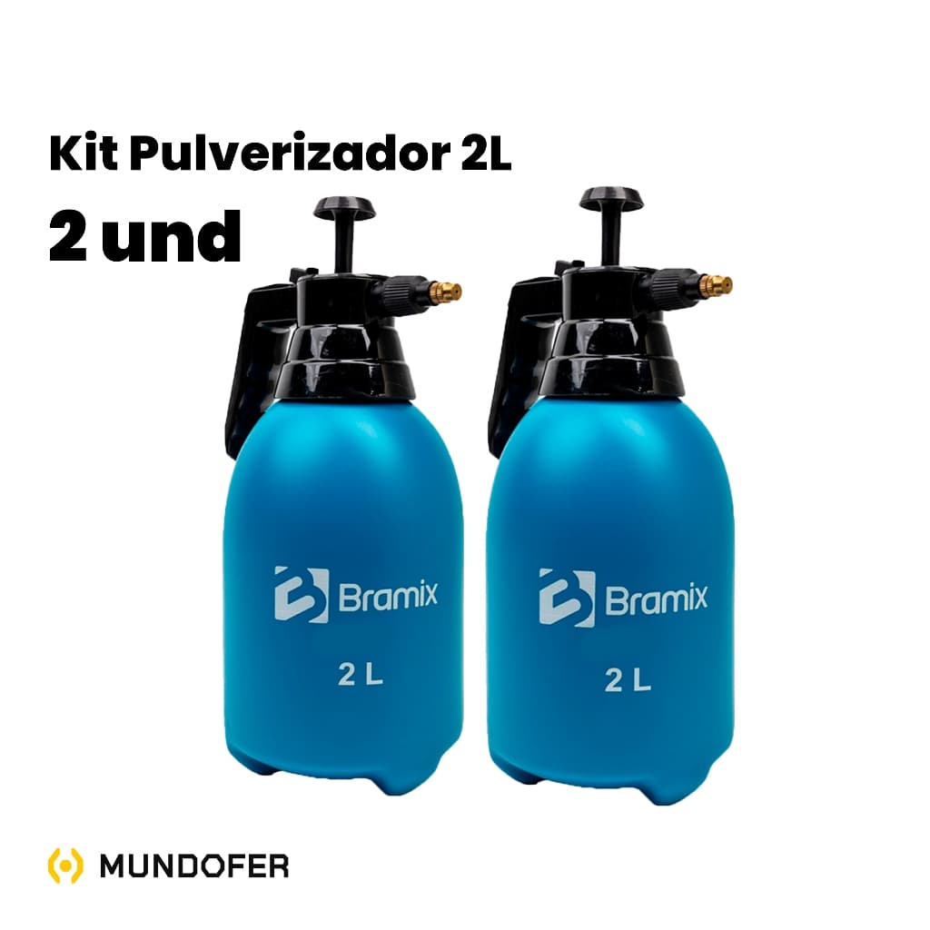 KIT 2 UND PULVERIZADOR MANUAL 2 L BRAMIX