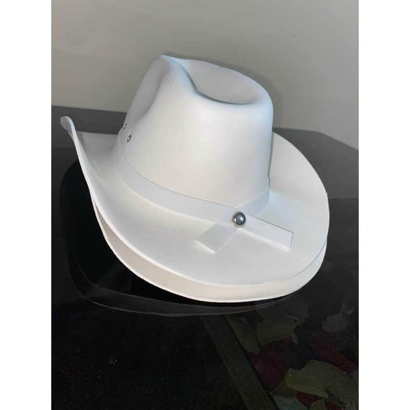 2 CHAPÉUS BRANCO ANA CASTELA  COWBOY BARRETOS  FESTA JUNINA JULINA ARRIA CAIPIRA - EM EVA ATENÇÃO NA DESCRIÇÃO