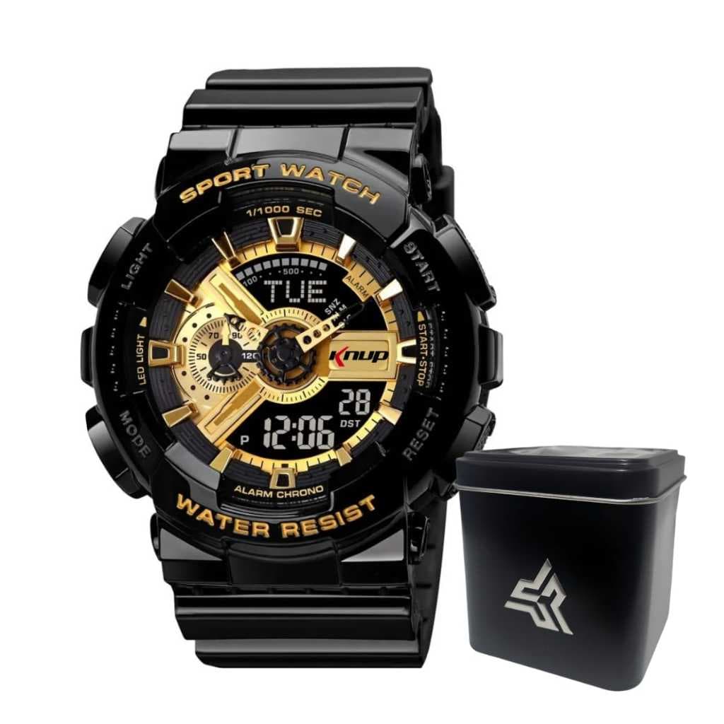 Relógio de Pulso Masculino Digital Tático Militar Esportivo Knup Sport Shock Tático Prova D'água