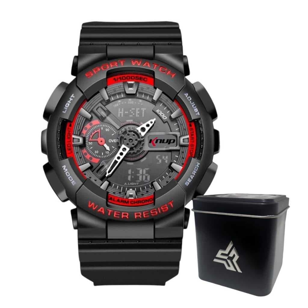 Relógio Esportivo de Pulso Masculino Digital Tático Militar Esportivo Knup Shock Tatico Prova D'água