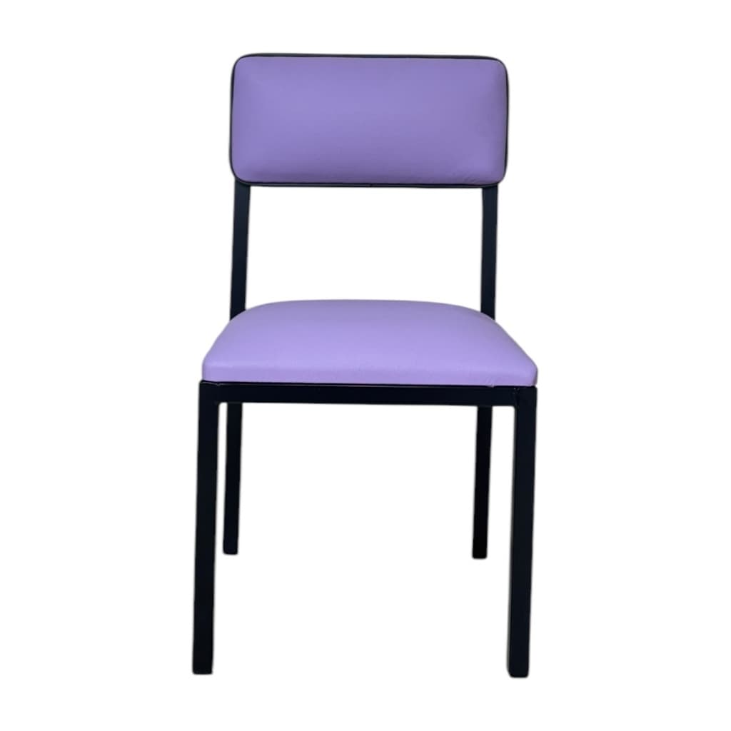 Cadeira de Manicure e Pedicure Lilas – Base fixa baixinha Preta