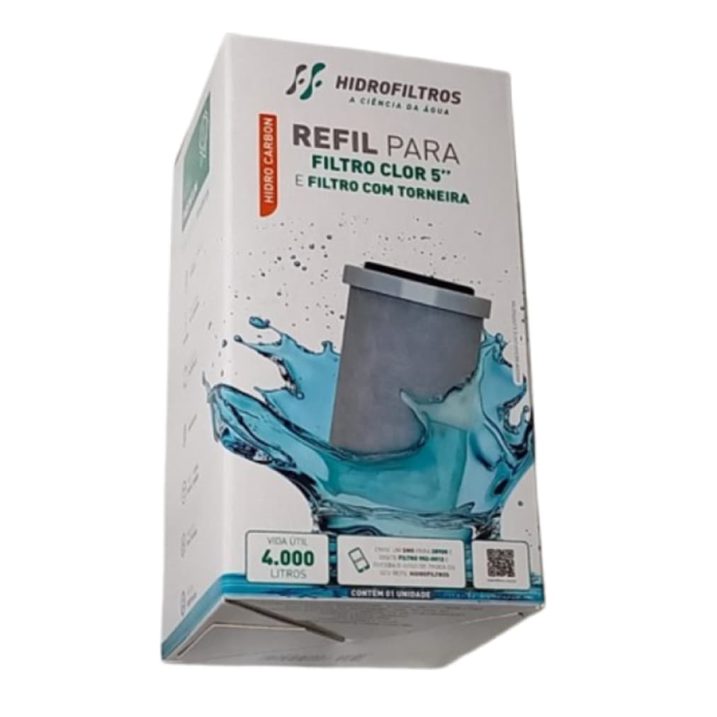 Refil P/ponto De Uso 5 Carbon Block 902-0012 Hidrofiltros