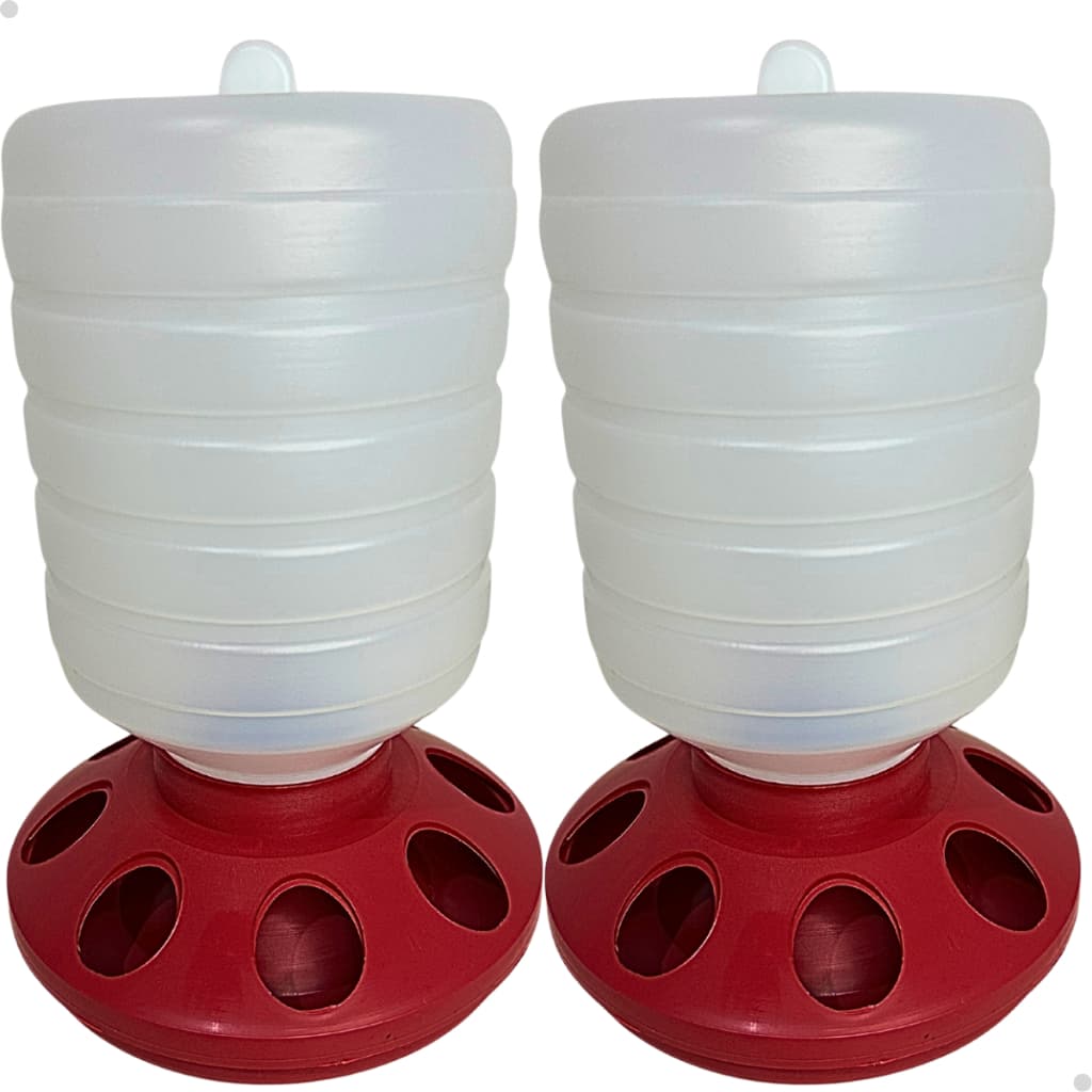 Kit 2 Comedouro Automático Para Aves Frangos Galinhas 1,5Kg Rosca