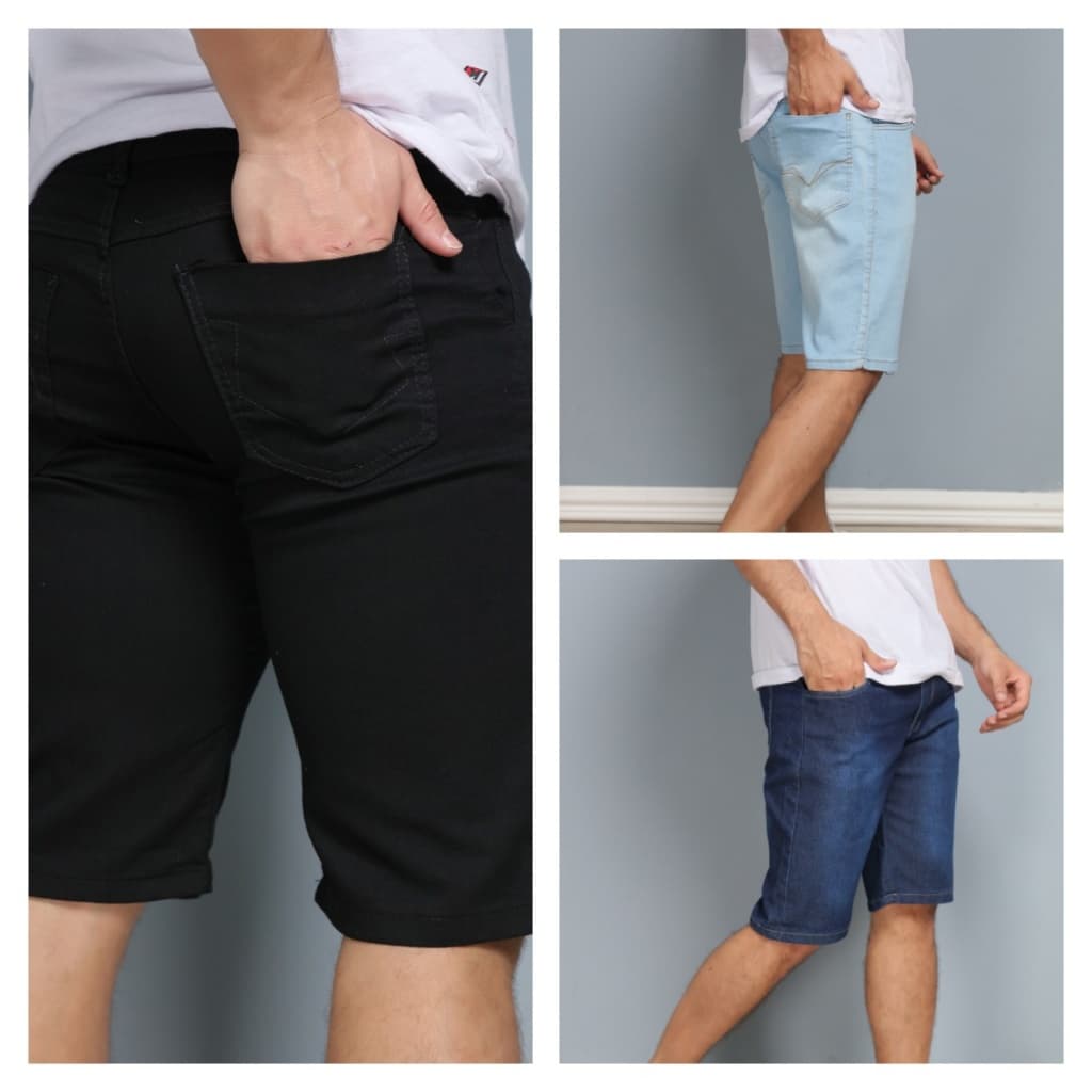 R&S Bermuda Jeans Masculina Clara Lisa Para o Dia a Dia