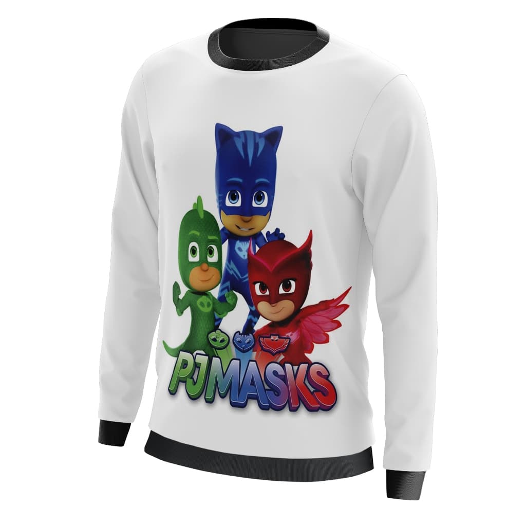Blusa Moletom infantil Gola Careca Crianças super heróis kids
