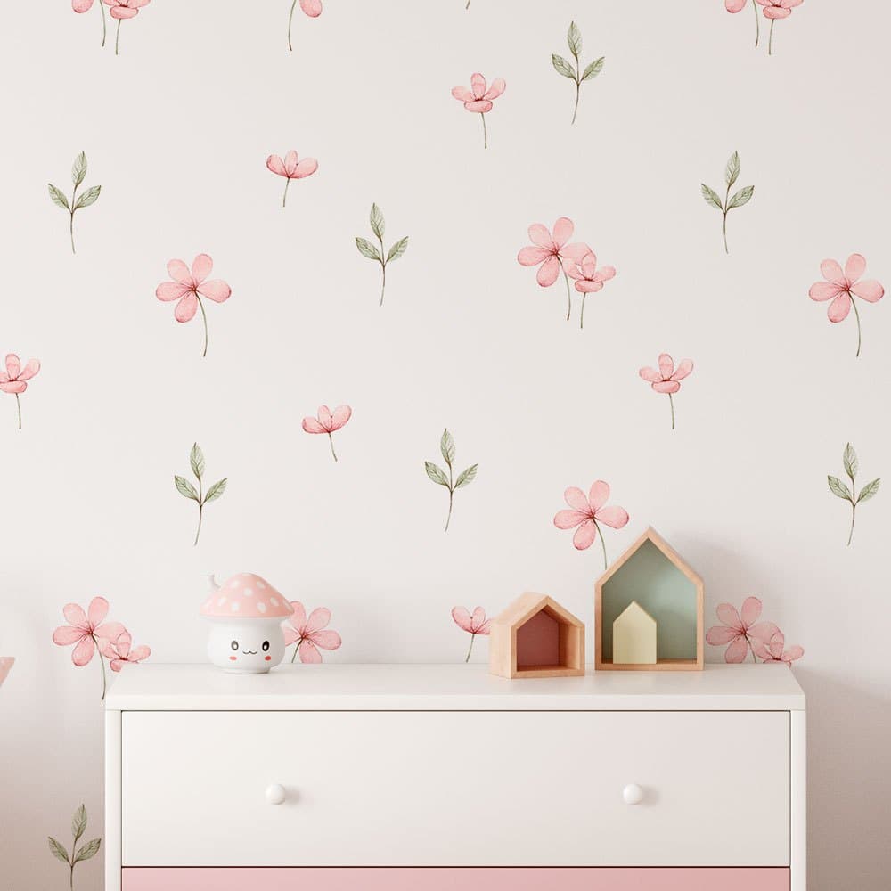 Adesivos de Parede Flores e Ramos - Adesivo Para Quarto de Bebê