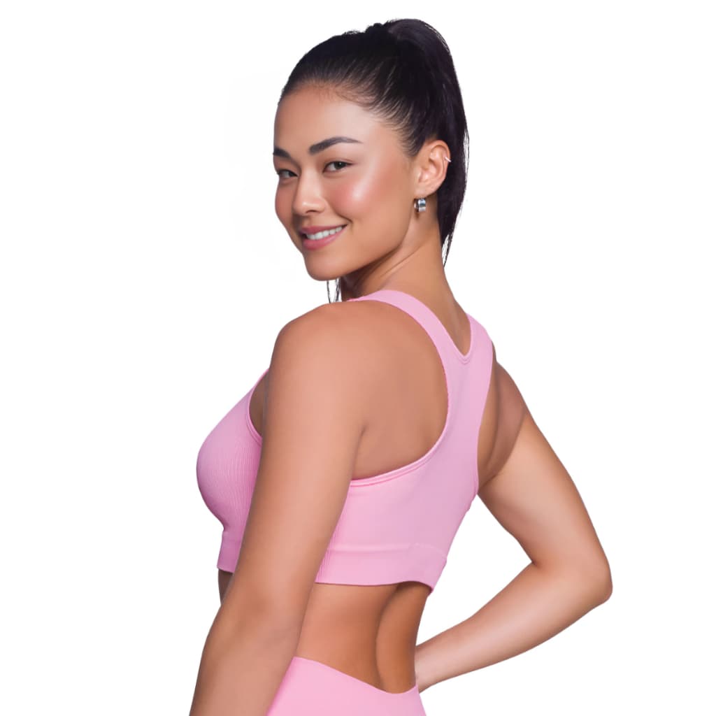 Top Nadador Canelado Sem Costura Sport Academia Selene Feminino Sem Bojo Treino Academia