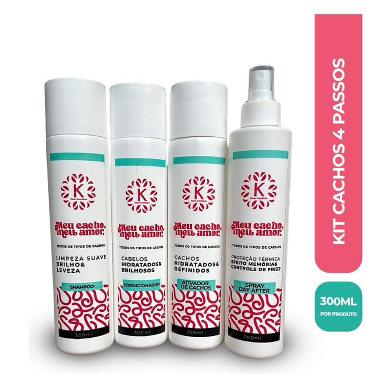 Kit para cabelos cacheados Shampoo Condicionador Ativador  Day After Kairon