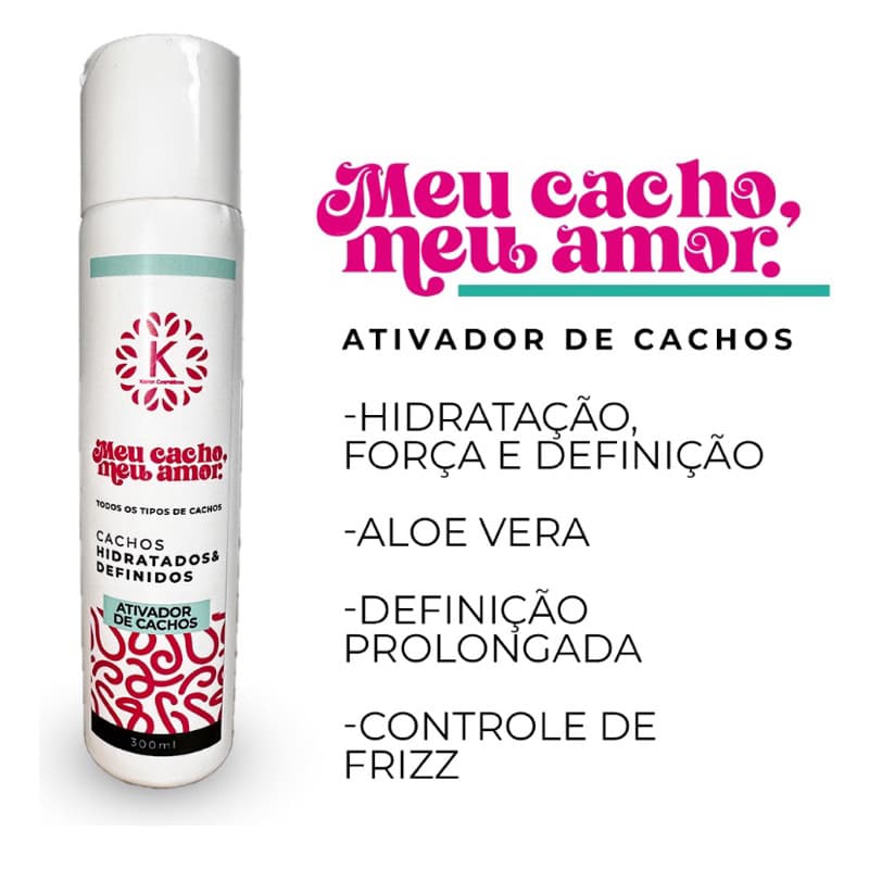 Ativador de Cachos Creme Hidratação 300ml Kairon