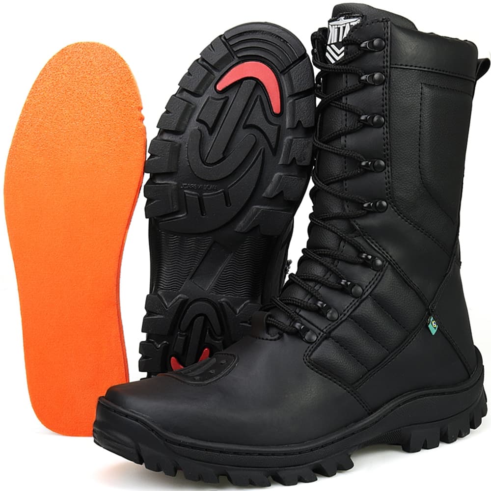 Coturno Bota Militar Tatico Policial Segurança Confort Protege Tátik Botas