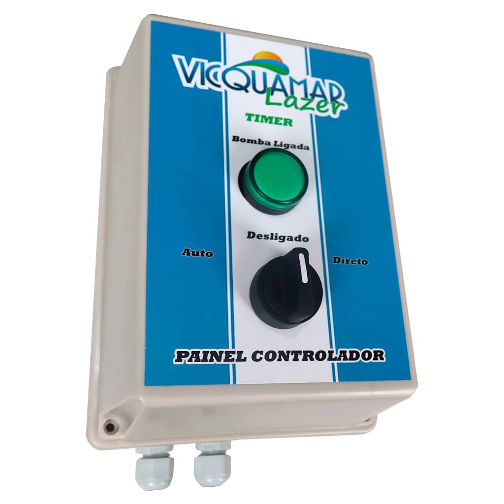Painel De Comando Elétrico Basic Bomba De Piscina 220v Timer Digital