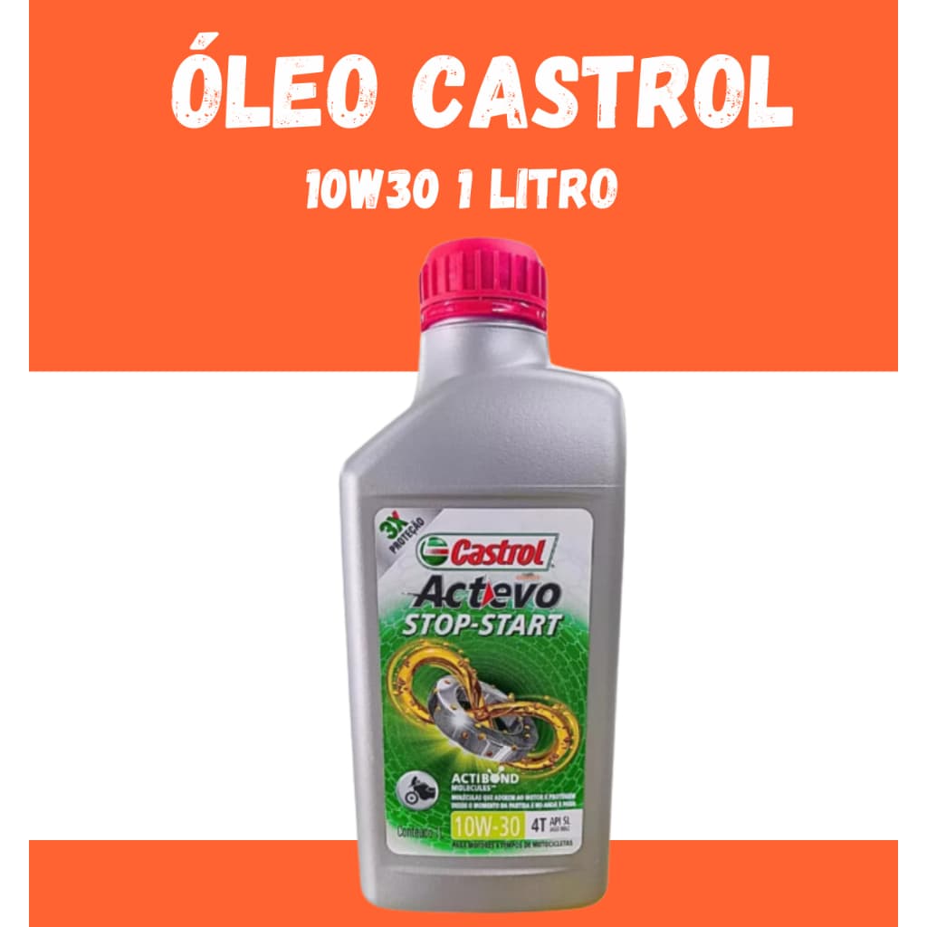 ÓLEO MOTO CASTROL 10W30 1 LITRO Semi-sintético