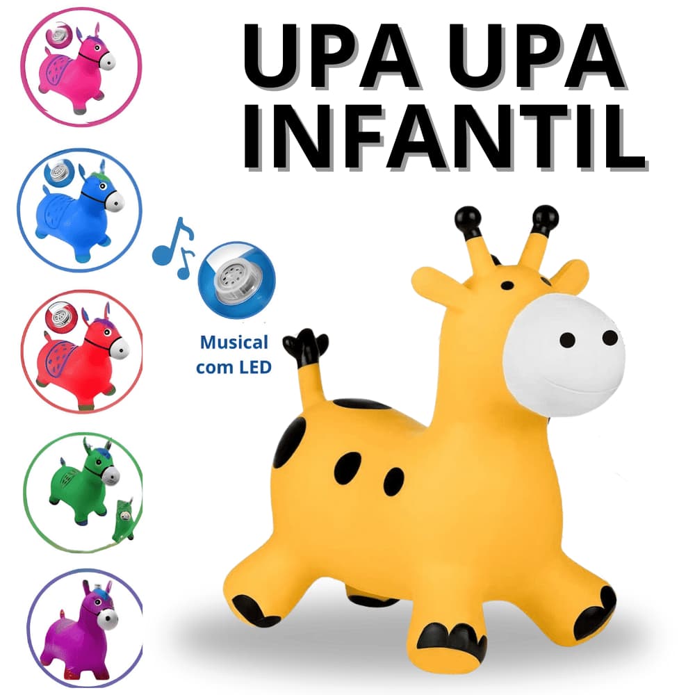 Cavalinho Pula Pula Grande Brinquedo Infantil Cavalo Unicórnio Burrinho Pula Pula Vaquinha Girafinha