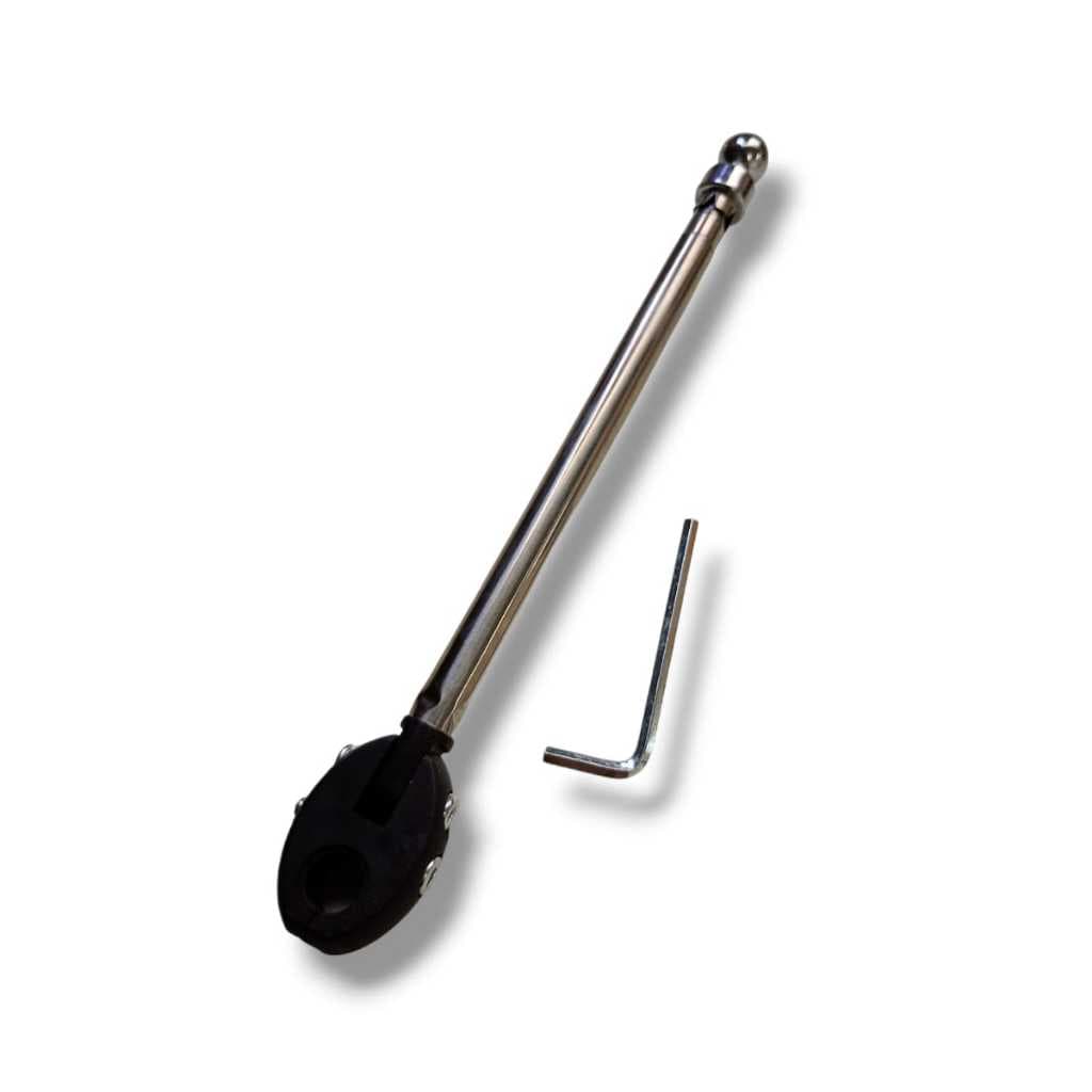 Antena Corta Pipa Anti Cerol Retrátil 6 estágios - Retrovisor Abs (Cromada) 10mm
