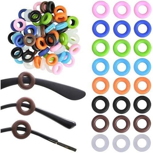 2 Pares 4 unidades Gancho Trava Suporte Arco Silicone Óculos Orelha cores