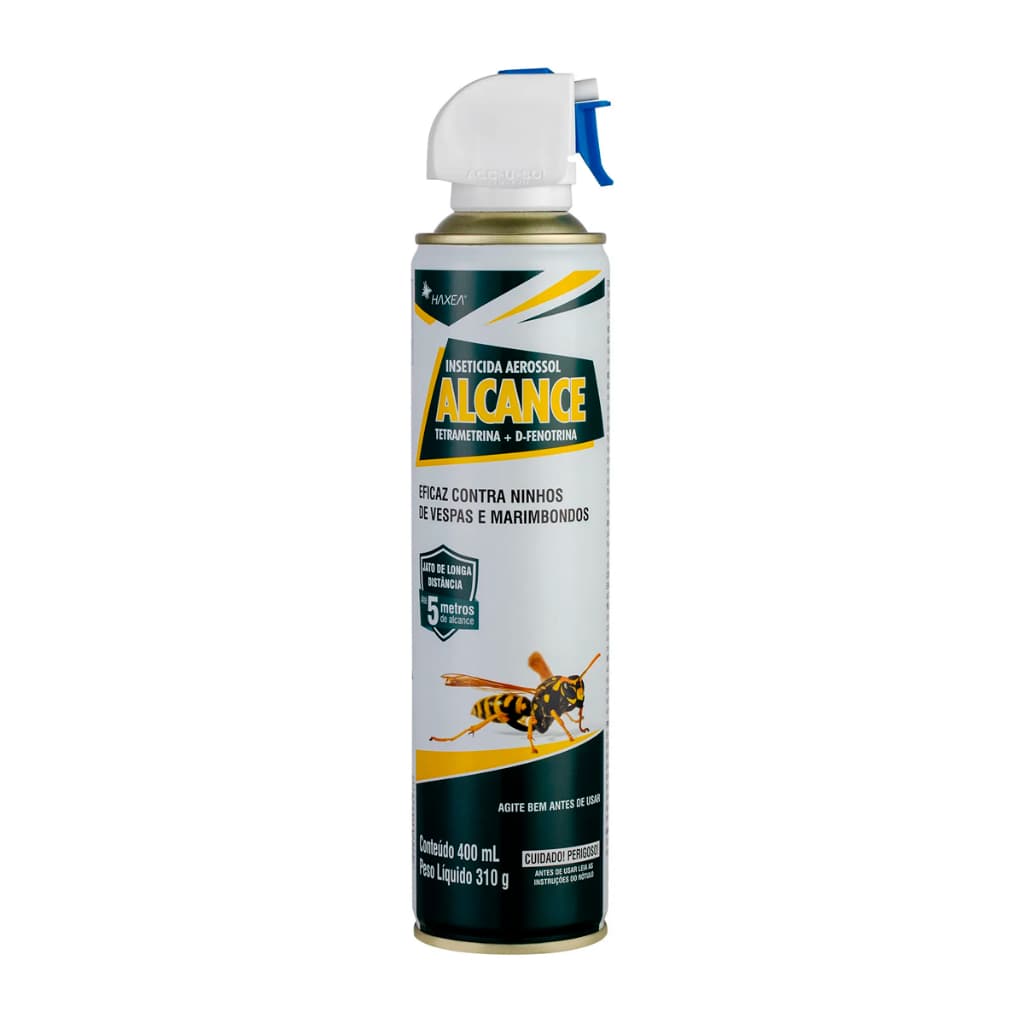 Alcance Insetos Mata Vespas Marimbondos Mamangavas 400ml Haxia