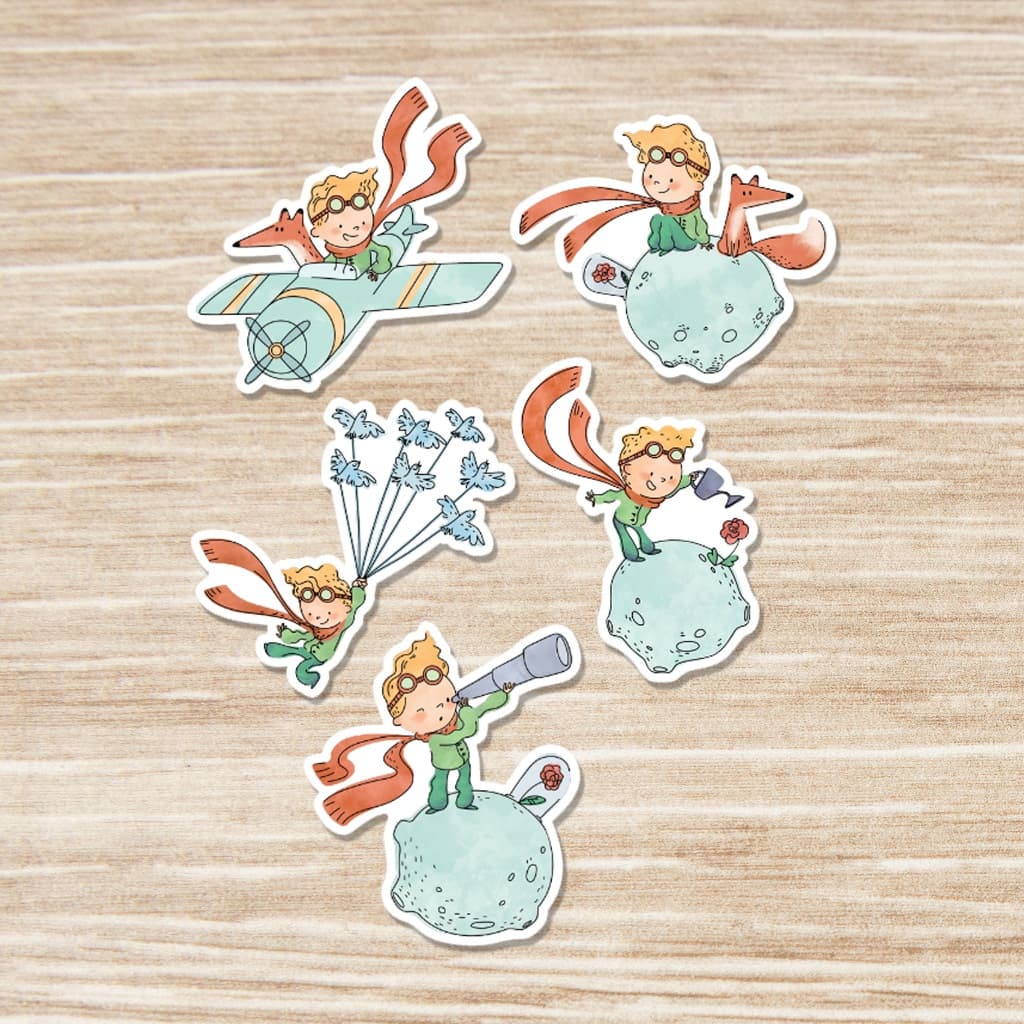APLIQUES FESTA PEQUENO PRINCIPE OPÇÃO 3,5 CM, 5 CM E 7,5 CM PARA DECORAR