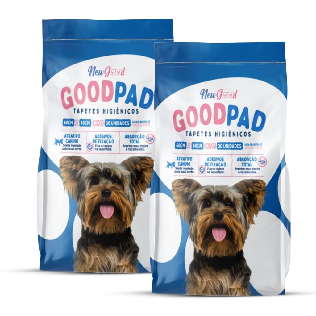 Tapete Higiênico Good Pad 60x60 - Pacote Essencial com 100 Unidades para uma Rotina Higiênica e Confortável para Seu Pet