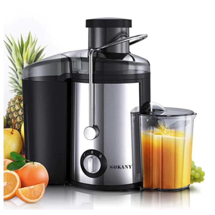 Centrífuga Alimentos Elétrica Juicer Suco Frutas 800w Inox Cor Preto E Inox