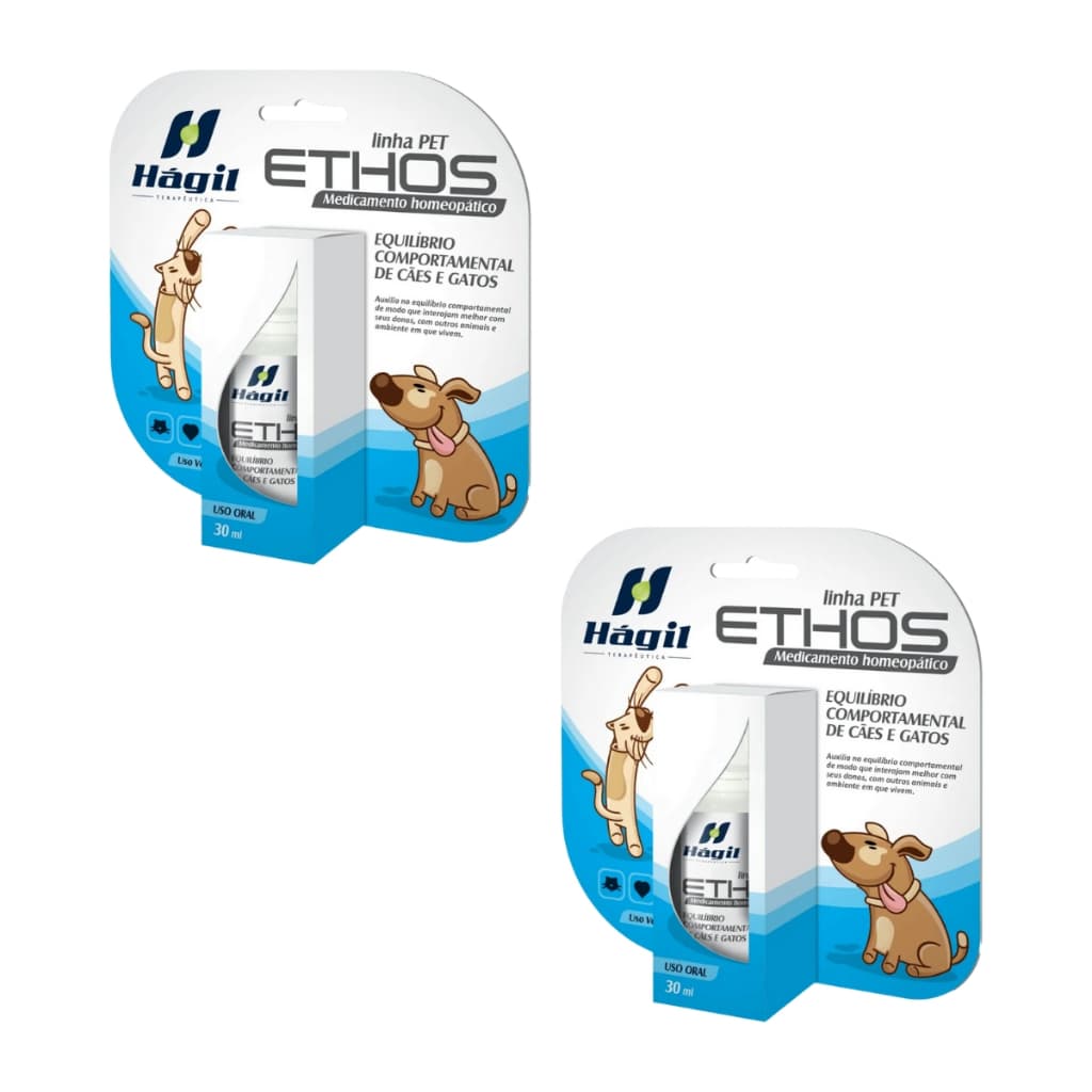 Kit 2 Unidades Ethos 30ml Equilíbrio Comportamental Para Cães E Gatos