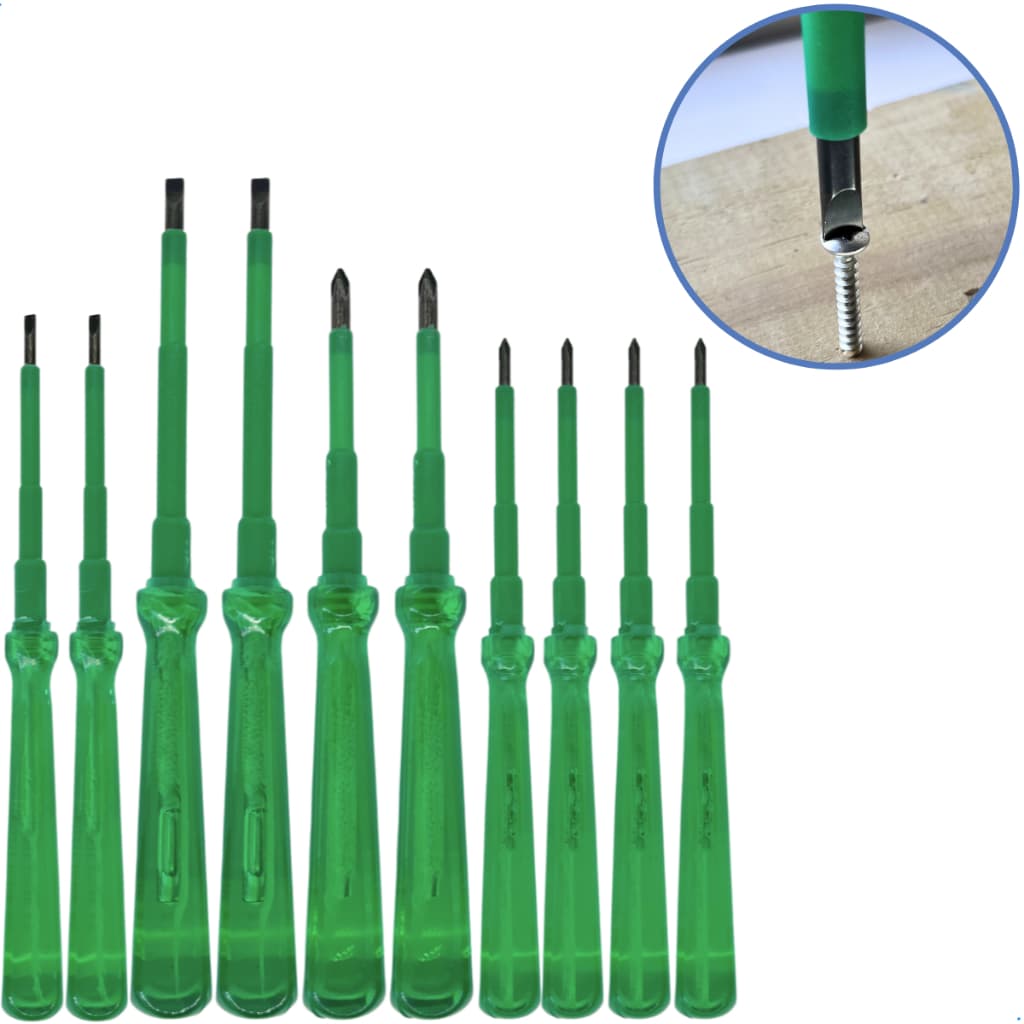 Jogo Chave De Fenda Phillips Isolada Imantado 1000V Profissional 10 Peças kit ferramenta philips