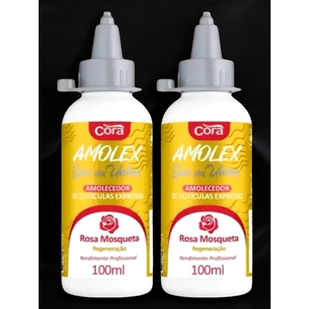 Conjunto Com 2 Amolecedores de cutícula Amolex Rosa Mosqueta Cora