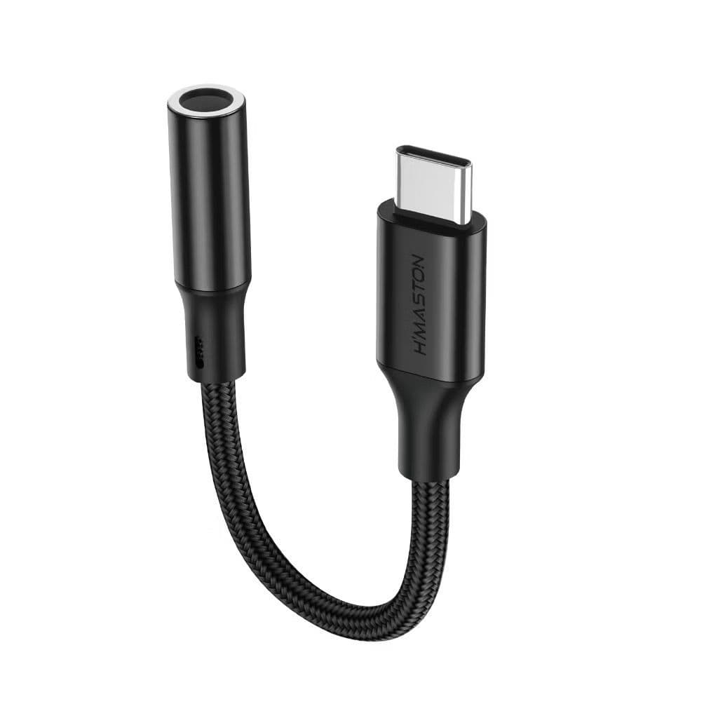 H'maston ZHQ-18/19 Cabo Adaptador Tipo C Usb-c/Lightning Para Fone Ouvido P2 3.5mm