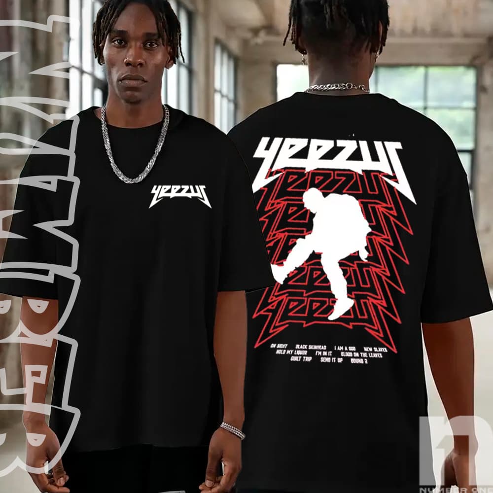 Camiseta Basica e OVERSIZED Yeezus Kanye West Ye Album Graphic Tee Unissex