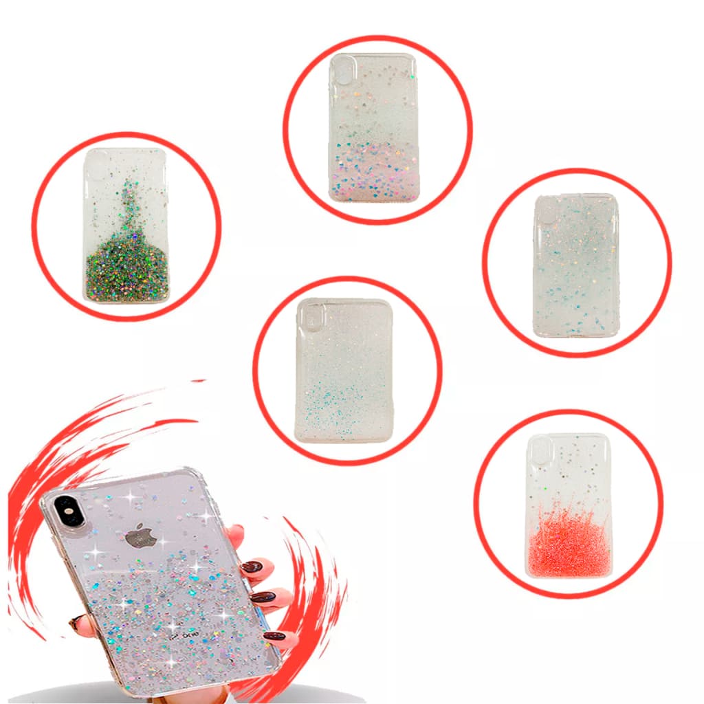 Kit 6 Case Capa Capinha Anti Shock TPU Para iPhone  5/6/7/8/SE2020/7PLUS/8PLUS/X/XS
