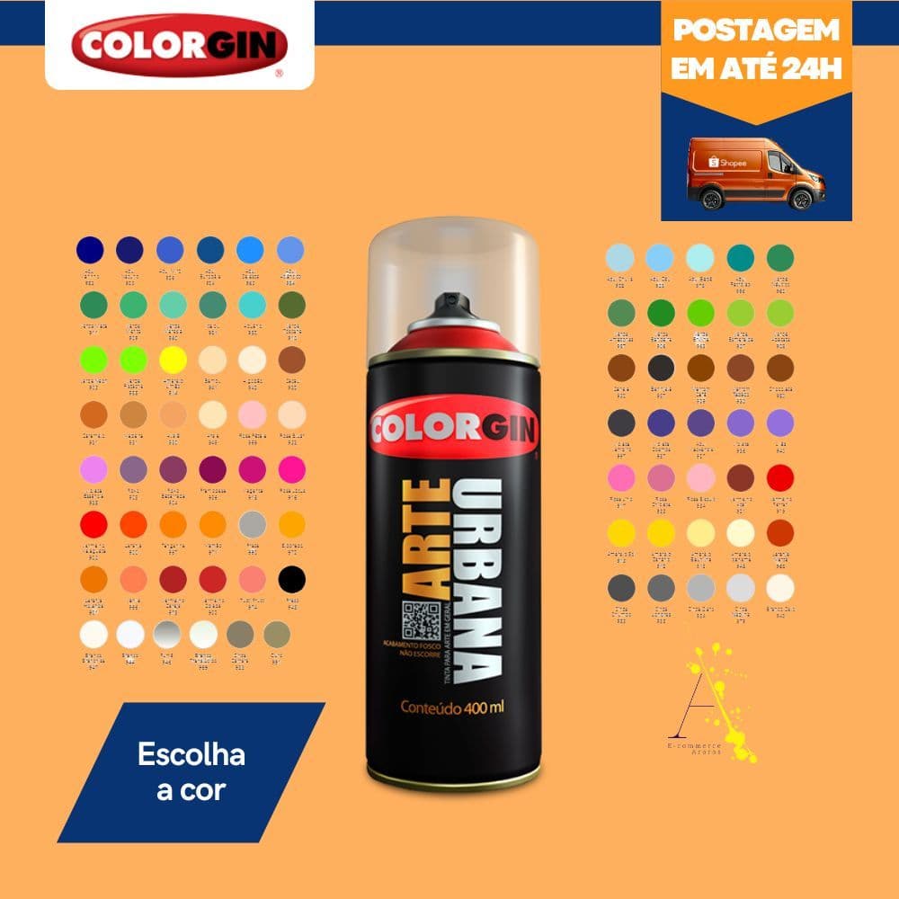 Spray Arte Urbana Colorgin - Escolha A Sua Cor!